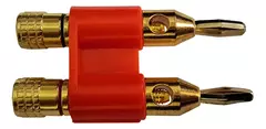 Plug Doble Banana Negro C/ Conectores Oro Radox 705-736 - comprar en línea