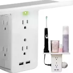 Multicontacto Toma De Pared Con 6 Enchufes, 2 Puertos Usb - comprar en línea