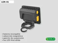 Mini Reflector Led Portatil Recargable 7 Modos De Luz Lem-01 - SAAVEDRA NOVEDADES