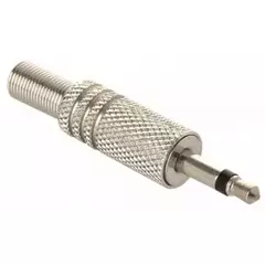 1 Pieza Plug 3.5mm Macho Monoaural Metálico Para Soldar #66