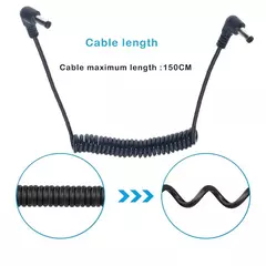 Cable de alimentación DC de 5,5mm x 2,5mm, adaptador de corriente de enchufe macho a macho, 90 grados, 5,5mm x 2,5mm, estirado hasta 1,5 M - comprar en línea