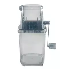 Máquina de hielo triturado pequeña transparente, afeitadora de hielo portátil con manivela, en internet