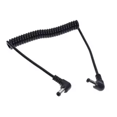 Cable de alimentación DC de 5,5mm x 2,5mm, adaptador de corriente de enchufe macho a macho, 90 grados, 5,5mm x 2,5mm, estirado hasta 1,5 M