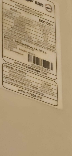 Control Para Mirage Minisplit Aire Modelo Exc120d, Exc121e, - tienda en línea