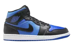 AIR JORDAN 1 MID BLACK ROYAL METALLIC