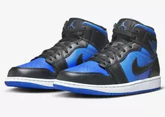 AIR JORDAN 1 MID BLACK ROYAL METALLIC - comprar online