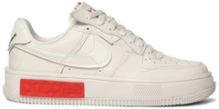 TÊNIS NIKE AIR FORCE 1 FONTANKA ' PEARL WHITE UNIVERSITY RED '