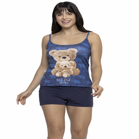 Pijama Curto com Alças Bear Sleep Tamanho PP Liganete