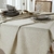Toalha de Mesa Retangular Limpa Fácil Clean Linhares Paloma 6 Lugares Bege