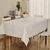 Toalha de Mesa Estampada Retangular 8 Lugares Gabi Bege