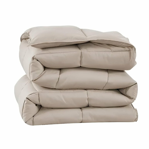 Edredom King Toque de Pluma 260 x 280 cm Ecopluma Camesa Bege Premium