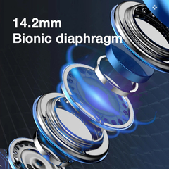 Imagem do EARDECO-9D Fones de ouvido estéreo com microfone, fones de ouvido com fio, Bass