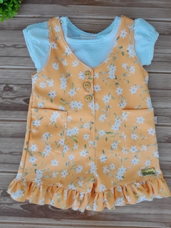 JARDINEIRA COM BLUSA KIKI XODÓ - MIMAR BABY E KIDS