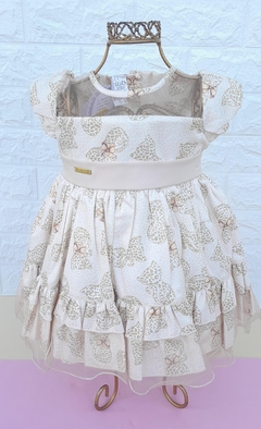 VESTIDO FESTA CREME