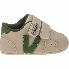 Tênis bebe casual menino cor Areia/Verde Militar - Fofopé
