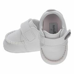 Mocassim Velcro Branco Menino - FOFOPÉ