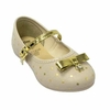 SAPATILHA INFANTIL KIDY NUDE COM DOURADO