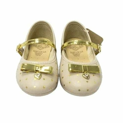 SAPATILHA INFANTIL KIDY NUDE COM DOURADO - comprar online