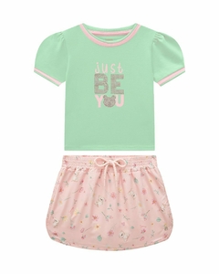 CONJUNTO BLUSA CROPPED E SHORTS VERÃO - loja online