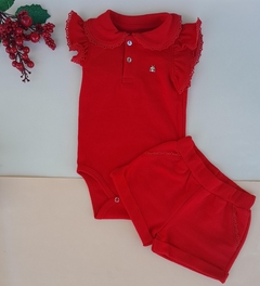 CONJUNTO BODY EM SUEDINE E SHORTS EM MOLETINHO