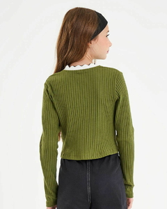 BLUSA CROPPED EM MALHA CANELADA - comprar online