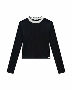 BLUSA CROPPED EM MALHA CANELADA - loja online