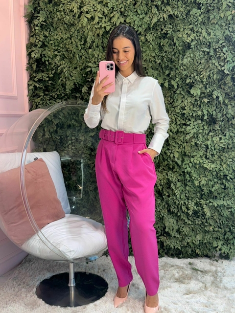 CALÇA CENOURA FUCSIA - comprar online