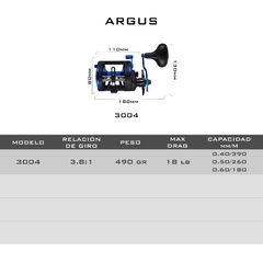 Reel Caster Argus 3004 - Hookpesca