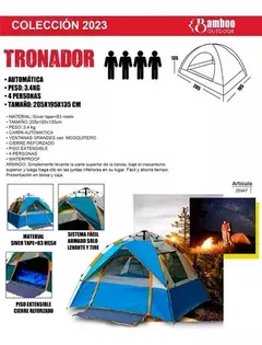 Carpa Bamboo Tronador 4 Personas Iglu Armado Automatico - comprar online