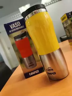 Vaso Termico Bamboo Camper 450ml Acero Inoxidable Con Tapa. en internet