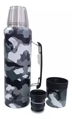 Termo Camuflado 1.2l Matheus Pico Cebador Acero Inoxidable