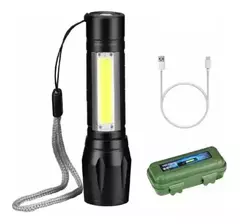 Linterna Tactica Recargable Con Zoom Led