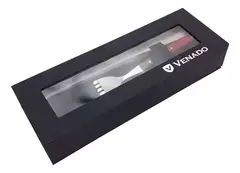 Set Cuchillo Y Tenedor Venado Acero Inoxidable Asado Color Marrón en internet