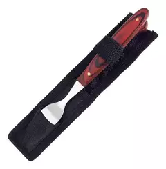 Set Cuchillo Y Tenedor Venado Acero Inoxidable Asado Color Marrón - comprar online