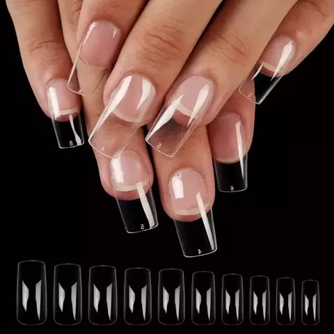 TIPS PARA UNHA - QUADRADA - TRANSPARENTE