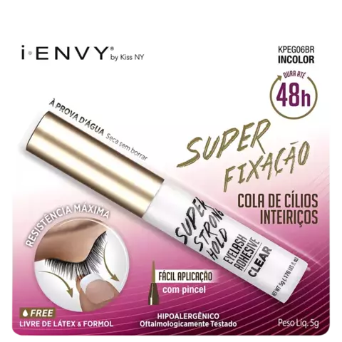 Kiss New York i-Envy Super Fixação 48h Incolor - Cola para Cílios 5g