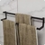Suporte Duplo Porta Toalhas Parede - Toalheiro Square Preto 60cm - Utilitoc Shop