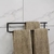 Suporte Duplo Porta Toalhas Parede - Toalheiro Square Preto 60cm - Utilitoc Shop - Utilitoc Shop