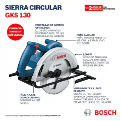 BOS SIERRA CIRCULAR GKS 130 (1300W) DISC 7 1/4" (184mm)