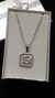 Set Inicial G Plateado Cuadrado con Cadena - comprar online