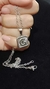 Set Inicial G Plateado Cuadrado con Cadena en internet