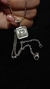 Set Inicial P Plateado Cuadrado con Cadena - comprar online