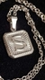 Set Inicial S Plateado Cuadrado con Cadena - comprar online