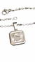Set Inicial S Plateado Cuadrado con Cadena