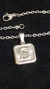 Set Inicial S Plateado Cuadrado con Cadena - tienda online