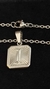 Set Inicial I Plateado Cuadrado con Cadena - tienda online