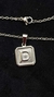 Set Inicial D Plateado Cuadrado con Cadena