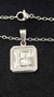 Set Inicial E Plateado Cuadrado con Cadena - comprar online