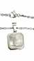 Set Inicial L Plateado Cuadrado con Cadena - comprar online