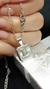 Set Inicial L Plateado Cuadrado con Cadena